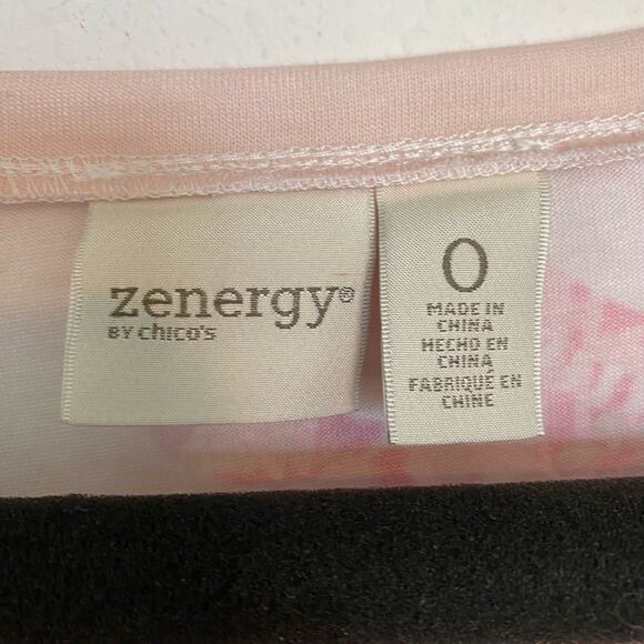 Chico’s Zenergy‎ Medallion Tee Peach White 0 Small - Picture 5 of 9